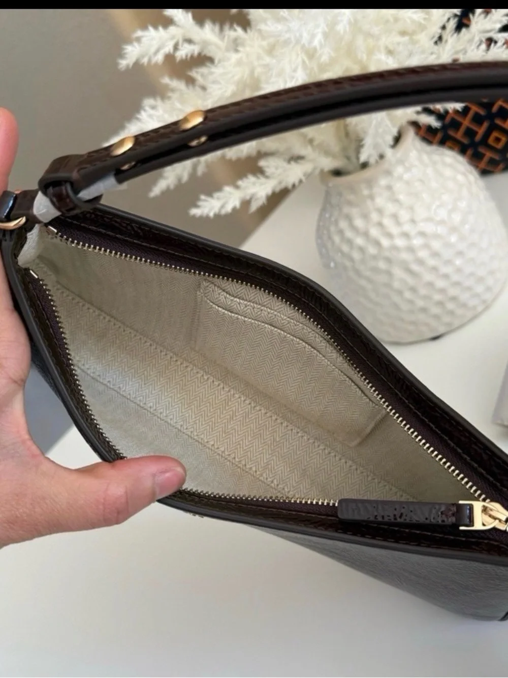 Tory Burch Emerson Crinkle Shoulder Bag 170230 In Agnello NWT leather
